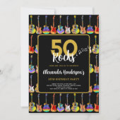 Invitation Rock n Roll 50e fête d'anniversaire (Devant)