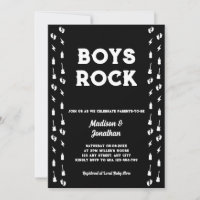 Rock N Roll Guitare Musique Edgy Boy Baby shower