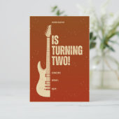 Invitation Rock-n-Roll Two Birthday Invite (Debout devant)