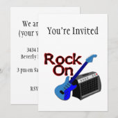 Invitation Rock On Guitar & Amp (Devant / Derrière)