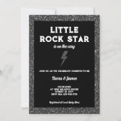 Invitation Rock Star Baby shower Black Rock Et Roll (Devant)