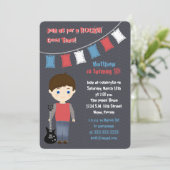 Invitation Rock Star Birthday Boy (Debout devant)