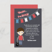 Invitation Rock Star Birthday Boy (Devant / Derrière)