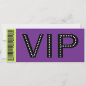 Invitation Rock Star Boy Band Anniversaire Purple Lime (Dos)