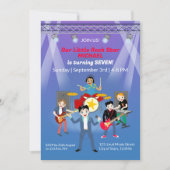 Invitation Rock Star Boys Band Anniversaire (Devant)