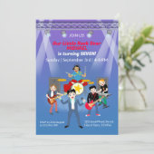 Invitation Rock Star Boys Band Anniversaire (Debout devant)