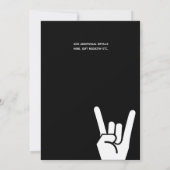 Invitation ROCK STAR GARYS Baby shower Rouge Noir Guitare mod (Dos)