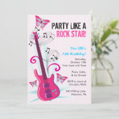 Invitation Rock Star, Guitar Hero, Anniversaire des invitatio (Debout devant)