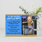 Invitation Rock Star Party for Girls (Debout devant)