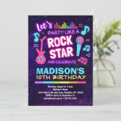 Invitation Rock Star Thème Anniversaire (Debout devant)