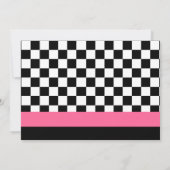 Invitation Rock Star Zebra Birthday Party - rose (Dos)