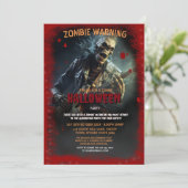Invitation Rock Zombie Halloween (Debout devant)