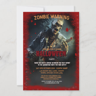 Invitation Rock Zombie Halloween