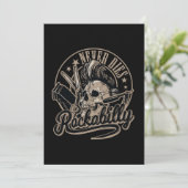 Invitation Rockabilly Jamais Meurt Barber Skull Rocker (Debout devant)