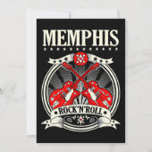 Invitation Rockabilly Style Memphis Cadeaux Retro Musique cou (Dos)