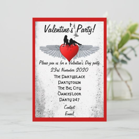 Invitation Rockabilly valentines (Debout devant)