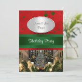 Invitation Rockefeller Center Christmas Tree, Red Grn Stars P (Debout devant)