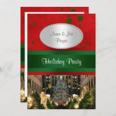 Invitation Rockefeller Center Christmas Tree, Red Grn Stars P (Devant / Derrière)