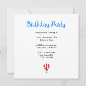 Invitation Rocket Koala Bear (Dos)