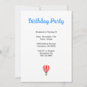 Invitation Rocket Koala Bear (Dos)