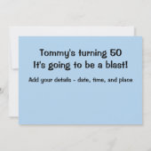 Invitation Rocket Man Retro Gemini Rockets dans Space Party (Dos)