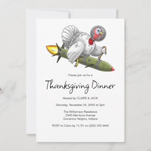 Invitation Rocket Turquie Thanksgiving (Devant)