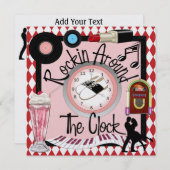 Invitation Rockin' Around the Clock Party - SRF (Devant / Derrière)