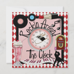 Invitation Rockin' Around the Clock Party - SRF