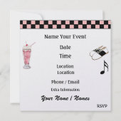 Invitation Rockin' Around the Clock Party - SRF (Dos)
