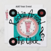 Invitation Rockin autour de la partie d'horloge - SRF (Devant / Derrière)