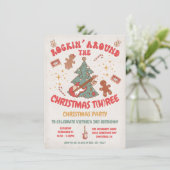 Invitation Rockin' Christmas Tree Hippie Anniversaire 3 fêtes (Debout devant)