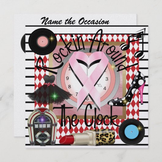 Invitation Rockin' for the Cure - SRF (Devant / Derrière)