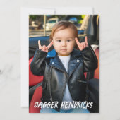 Invitation Rockin Premier anniversaire Photo Vinyl Record B&W (Dos)