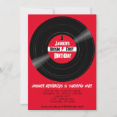 Invitation Rockin Premier Anniversaire Vinyl Record Étiquette (Devant)