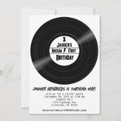 Invitation Rockin Premier Anniversaire Vinyl Record Noir et B (Devant)