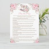 Invitation Rocking Horse Pink Pampas Baby Pass Jeu du Prix (Debout devant)