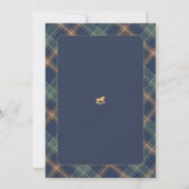 Invitation Rocking Horse Tartan Plaid Classic Baby Shower (Dos)