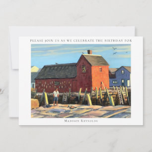 Invitation Rockport MASS Motif Pittoresque #1 Cabine de pêche