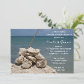 Invitation Rocks sur Beach Couples Wedding shower (Debout devant)