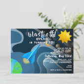 Invitation Rockship Stars Externe Origami Anniversaire (Debout devant)