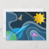 Invitation Rockship Stars Externe Origami Anniversaire (Dos)