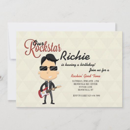 Invitation Rockstar (Devant)