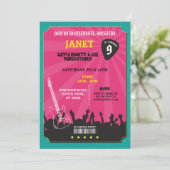 Invitation Rockstar Rock Music Gig Onglet de guitare Party In (Debout devant)