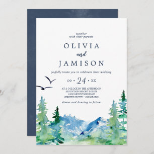 Invitation Rocky Mountain Décontracté Destination Mariage