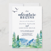 Invitation Rocky Mountain L'aventure commence Mariage (Devant)