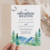 Invitation Rocky Mountain L'aventure commence Mariage