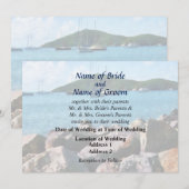 Invitation Rocky Shore St. Thomas Produits Mariages (Devant / Derrière)