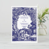 Invitation Rococo 1771 Altar With Floral Garlands & Cherubs (Debout devant)
