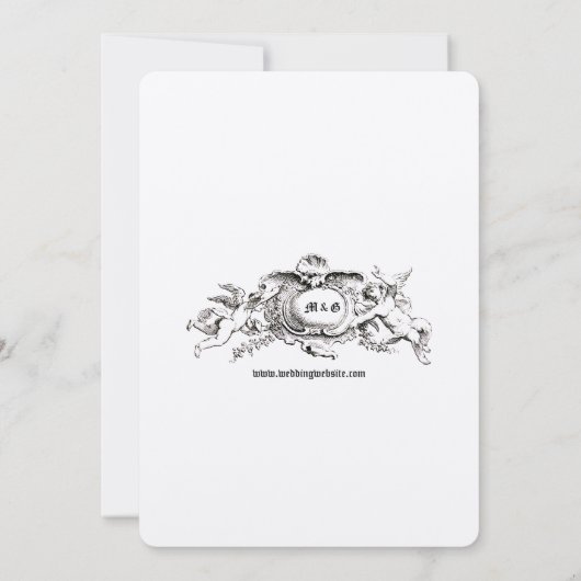 Invitation Rococo baroque Cherubs 17ème siècle Frame Border (Dos)