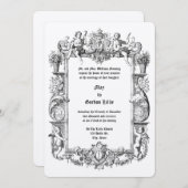 Invitation Rococo baroque Cherubs 17ème siècle Frame Border (Devant / Derrière)
